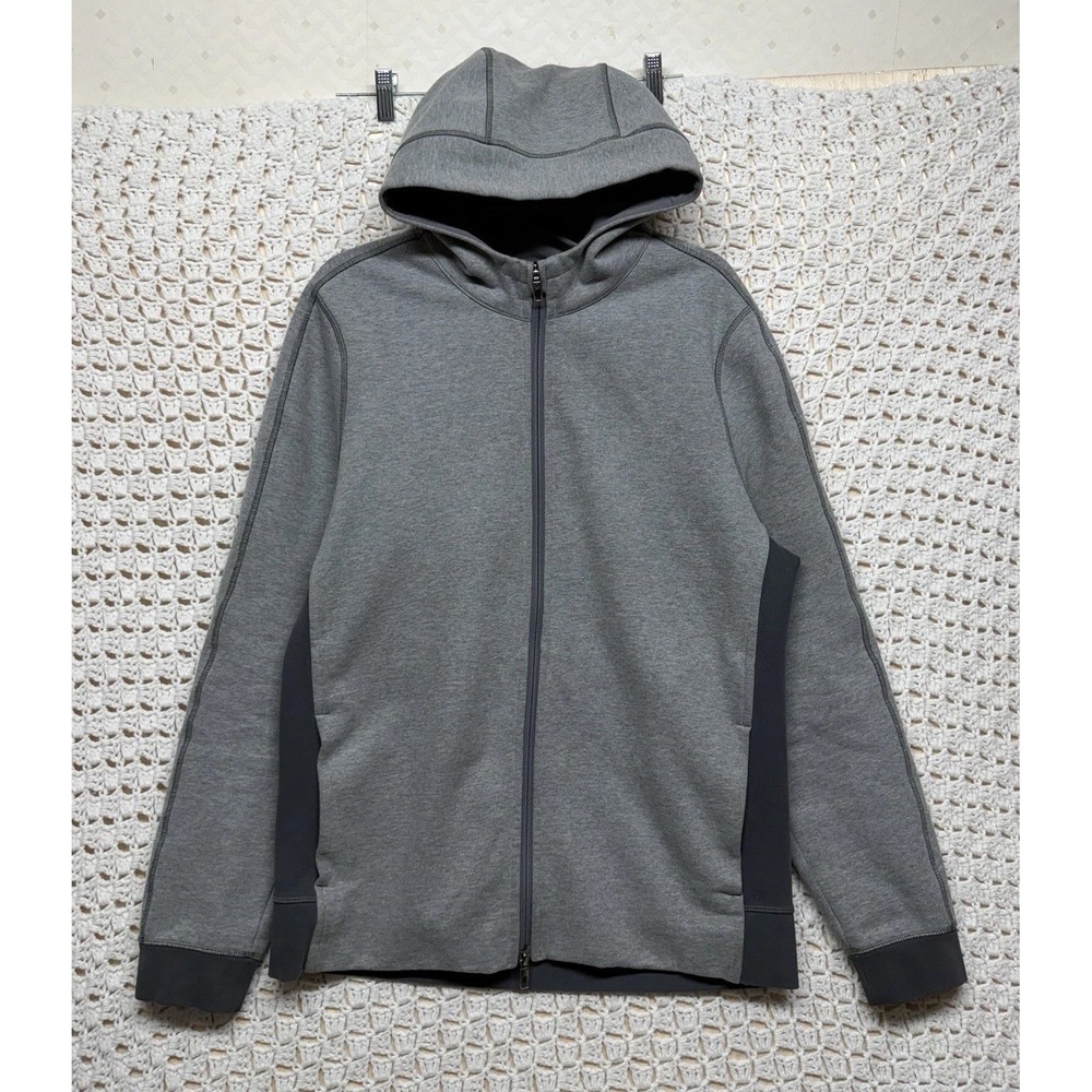 Lululemon Hoodie Men's Size L gray Black Full Zip Pockets Heavy Sweatshirt …